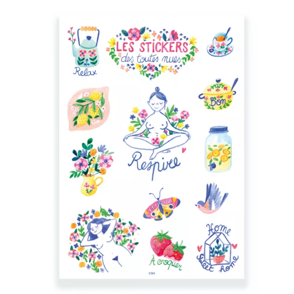 Planche de stickers "Respire"