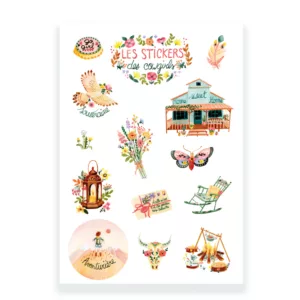 Planche de stickers "Aventurière"